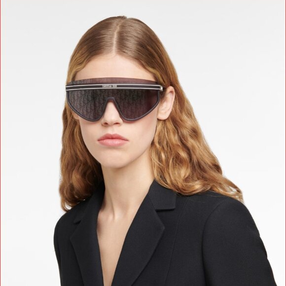 Dior BRAND NEW Sunglasses Matte Navy Blue Silver Mask DIORCLUB M2U 31B8 Unisex - Picture 8 of 15